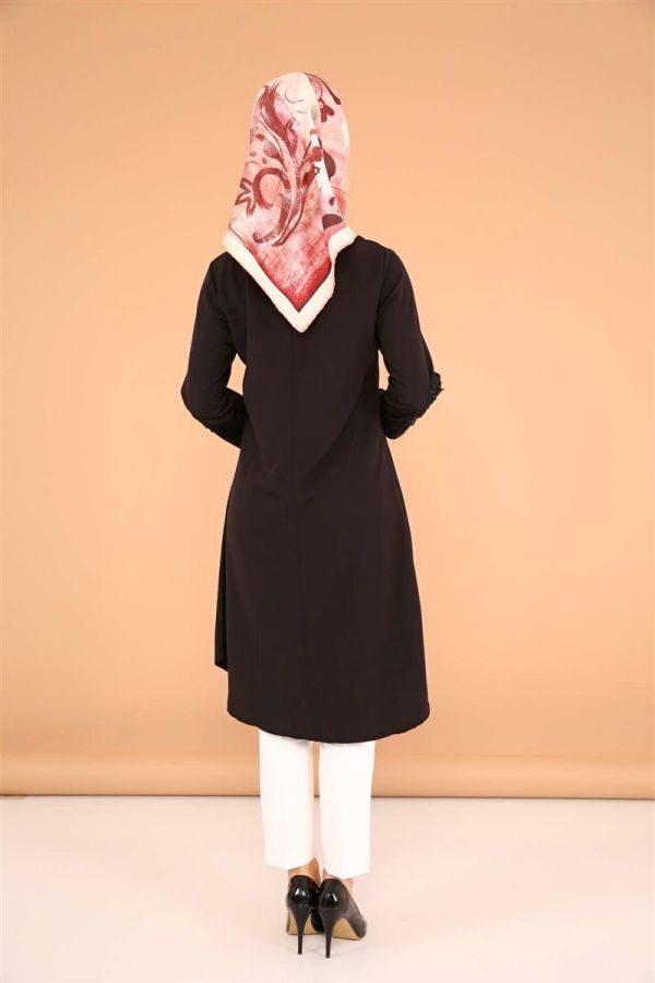 3 'Lü Kombin(Tunik,pantolon,şal)-6075Siyah