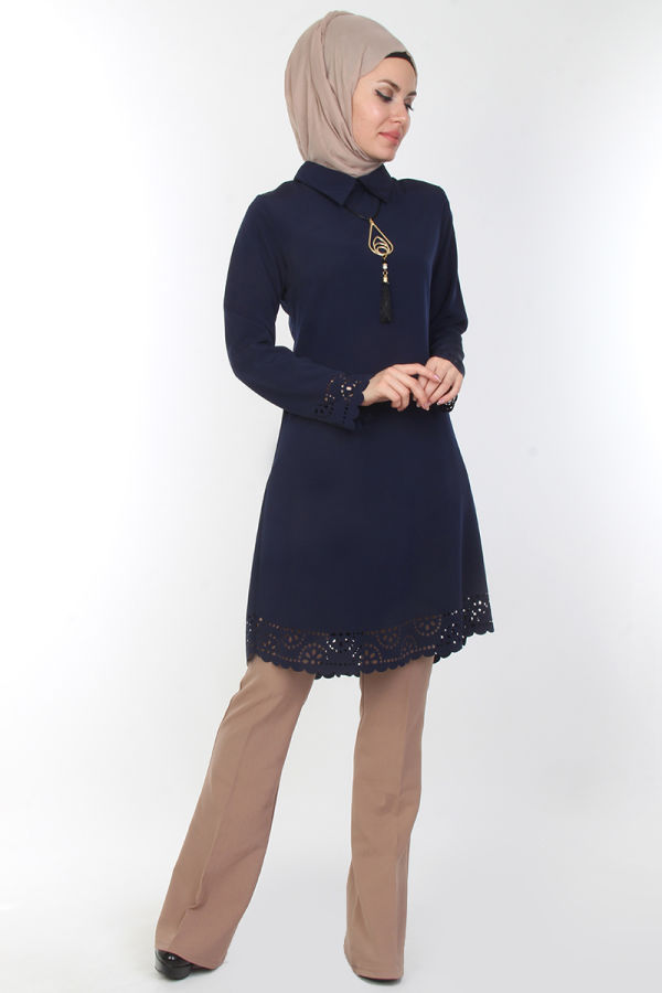 4'lü Kombin (Tunik,pantolon,şal,kolye)-0538Laci
