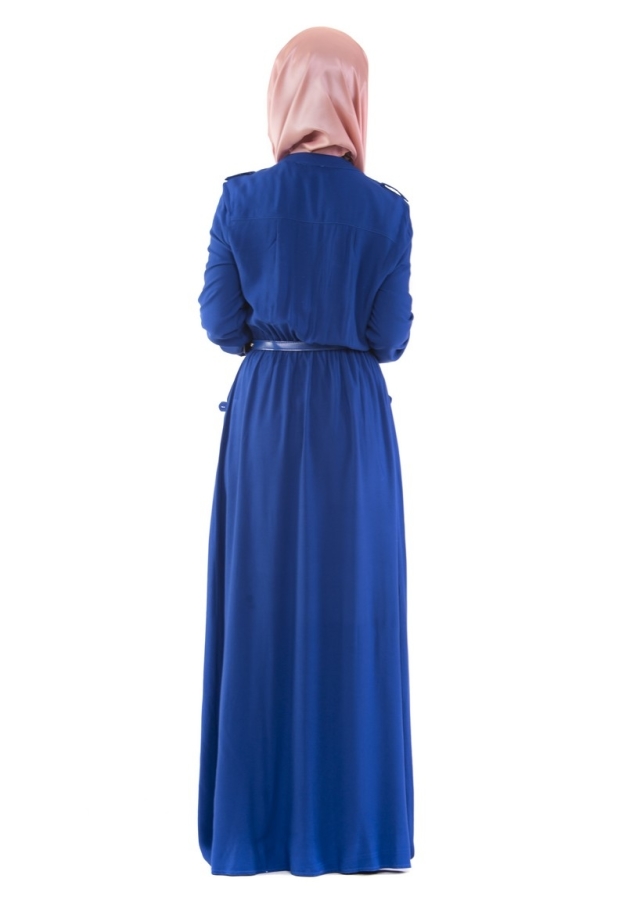 Belden Lastikli Spor Elbise Saks-3340