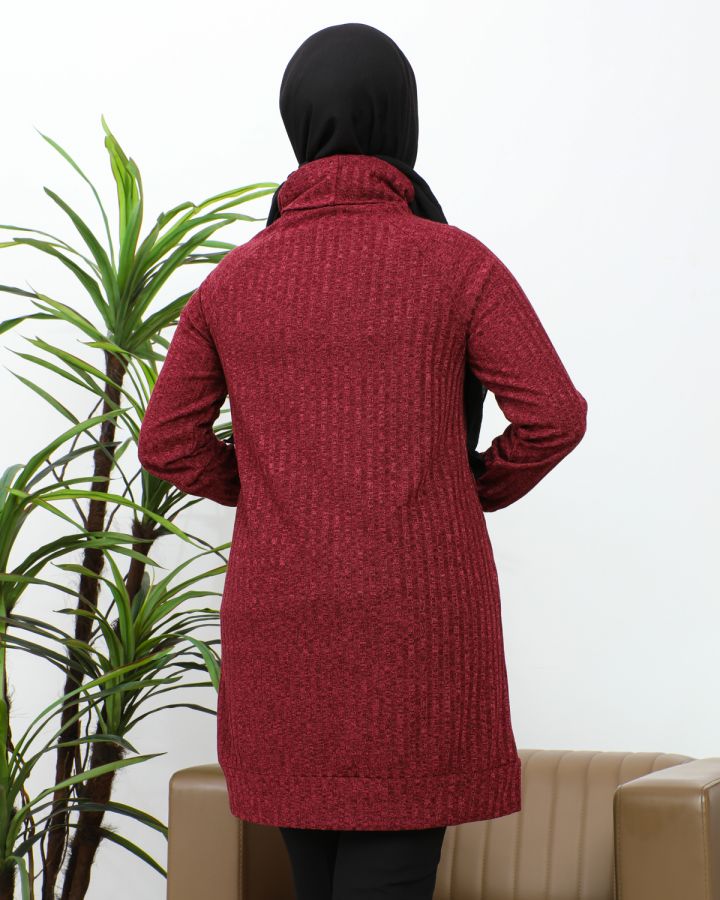 Boğazlı Tunik-3167 Bordo