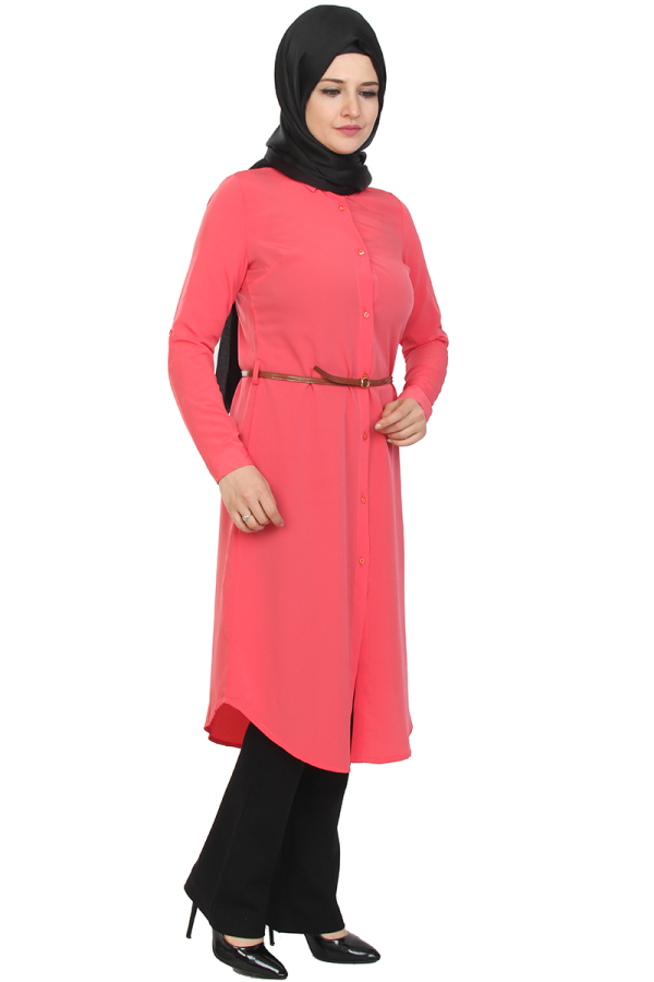 Deri Kemerli Tunik-Narçiçeği1007