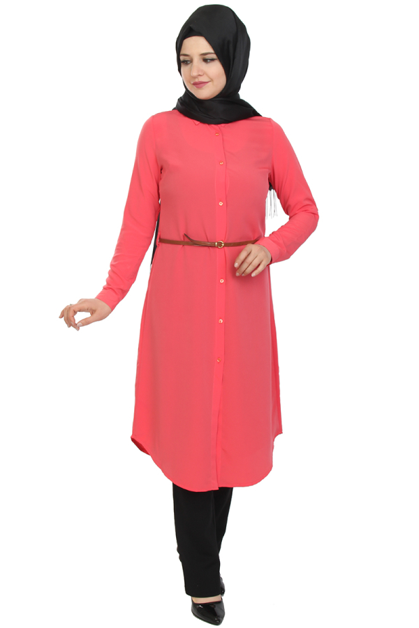 Deri Kemerli Tunik-Narçiçeği1007