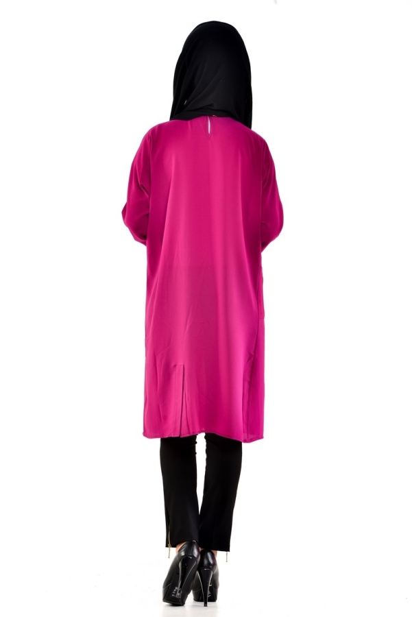 Duay Kolyeli Tunik Mürdüm-F541