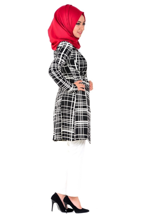 Ekose Siyah Ceket 5068