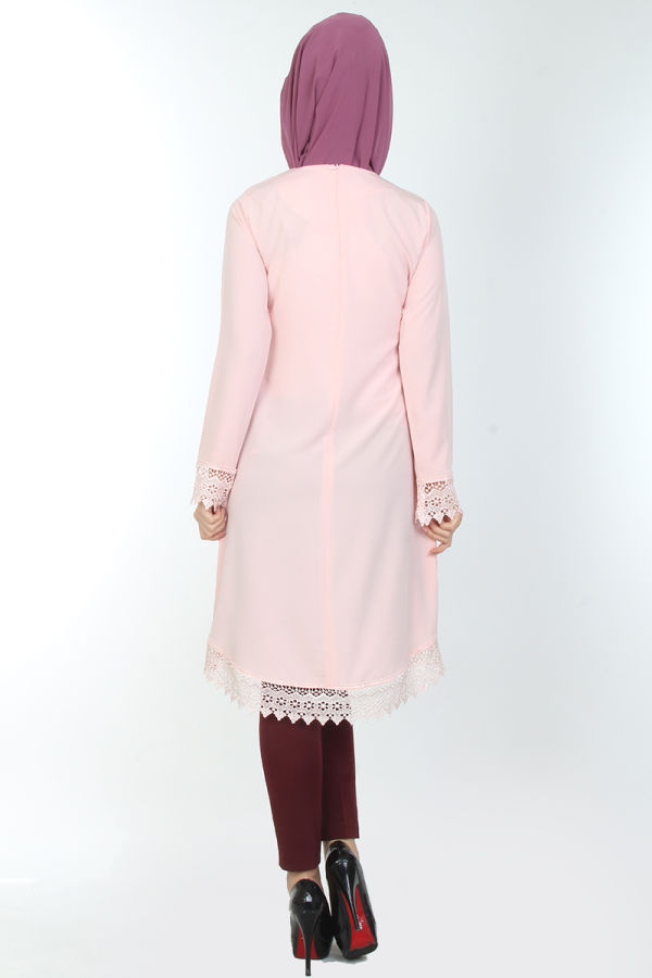 Esra Kolyeli Tunik-0535Pudra