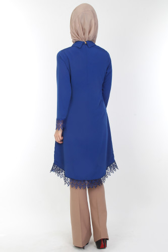 Esra Kolyeli Tunik-0535Saks - Thumbnail