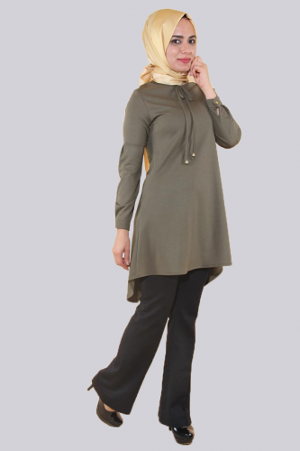 Ezgi Mevlana Tunik Yeşil-0610 - Thumbnail