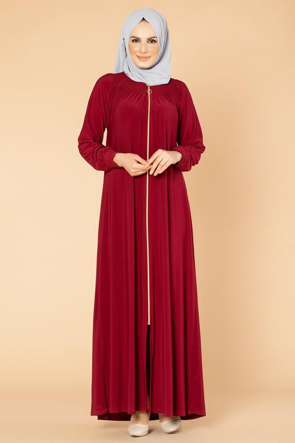 Fermuarlı Sandy Ferace-1611 Bordo - 3