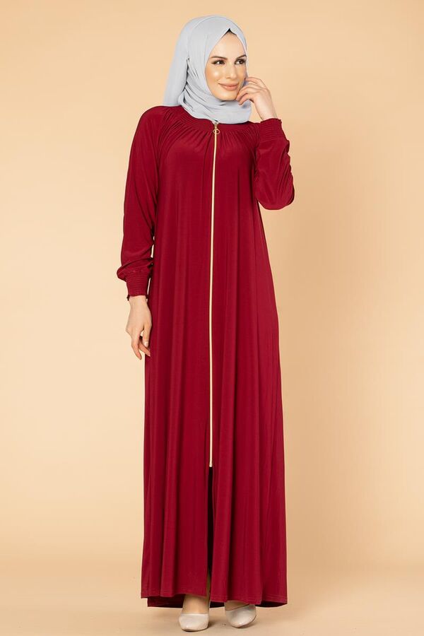 Fermuarlı Sandy Ferace-1611 Bordo - 4