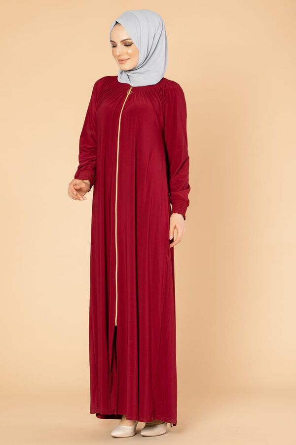 Fermuarlı Sandy Ferace-1611 Bordo - 1
