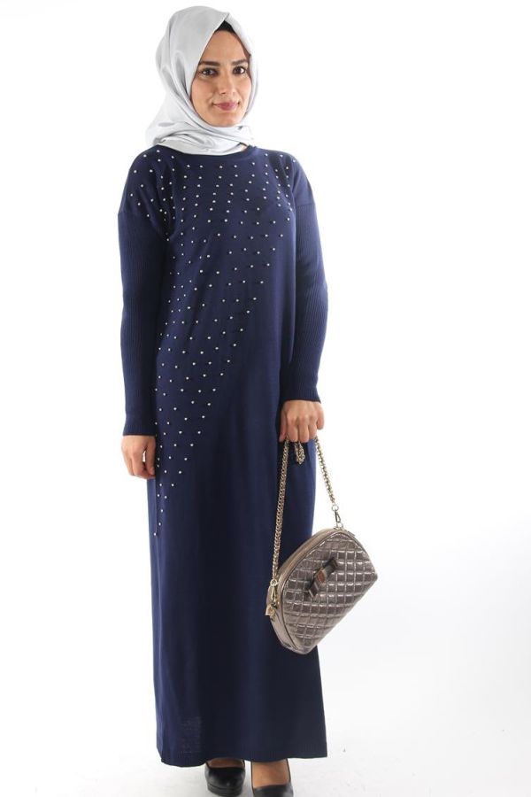 İncili Triko Elbise-Laci0561