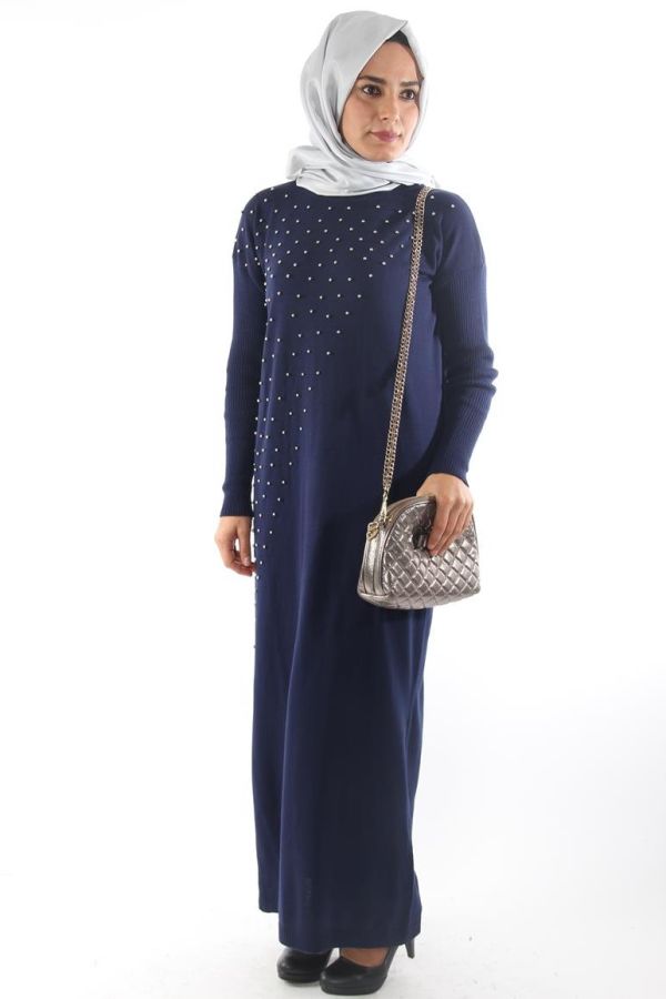 İncili Triko Elbise-Laci0561