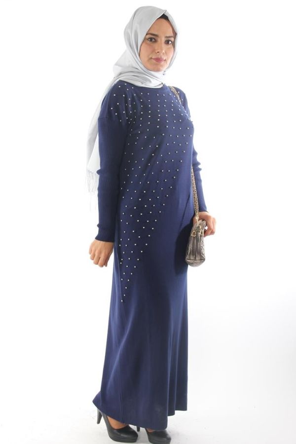 İncili Triko Elbise-Laci0561