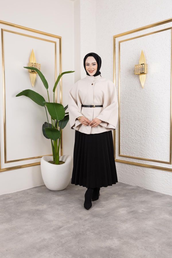 İthal Kaşe Panço-6061 Krem