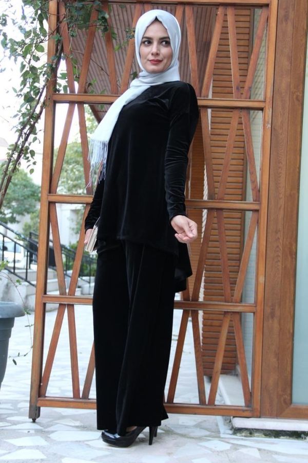 Kadife İkili Takım -Siyah2035 - 3