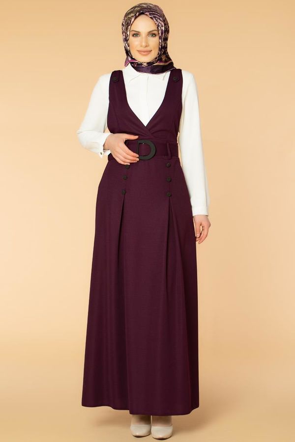 Kemerli Tesettür Jile - 585 Mor