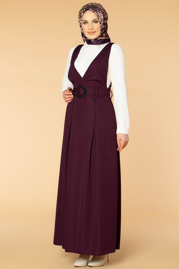 Kemerli Tesettür Jile - 585 Mor