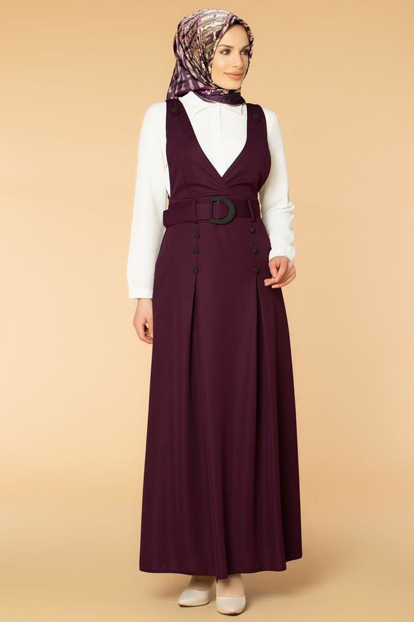 Kemerli Tesettür Jile - 585 Mor