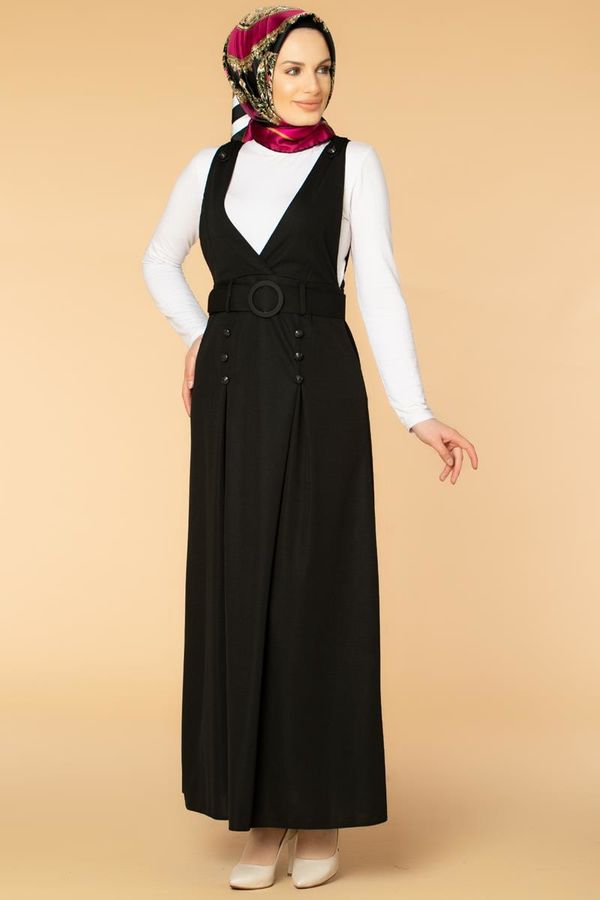 Kemerli Tesettür Jile - 585 Siyah - 3