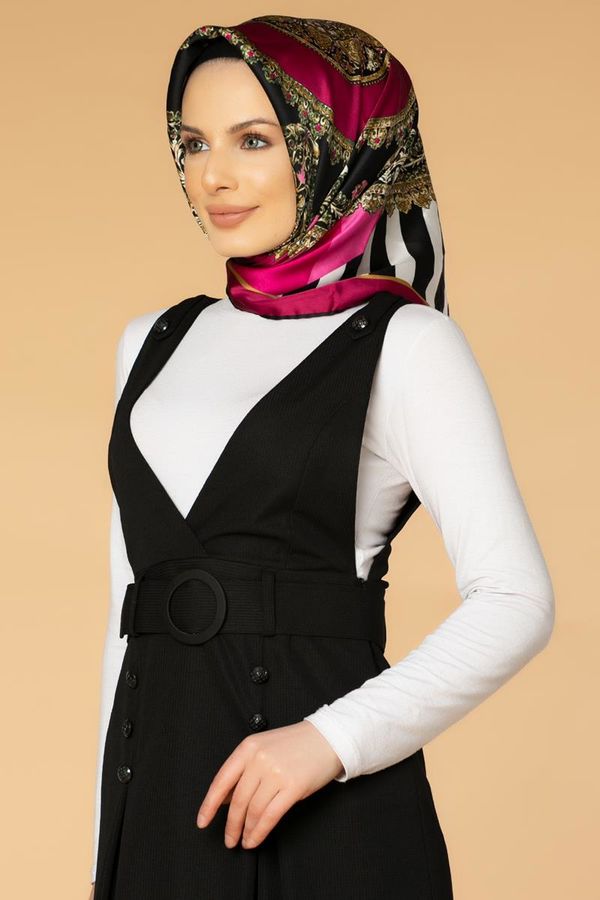 Kemerli Tesettür Jile - 585 Siyah - 2