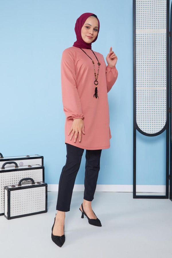 Kolyeli Tunik-3103 Pudra