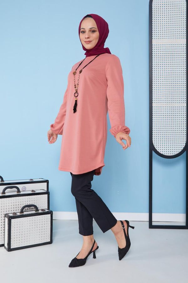 Kolyeli Tunik-3103 Pudra