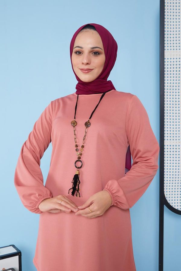 Kolyeli Tunik-3103 Pudra