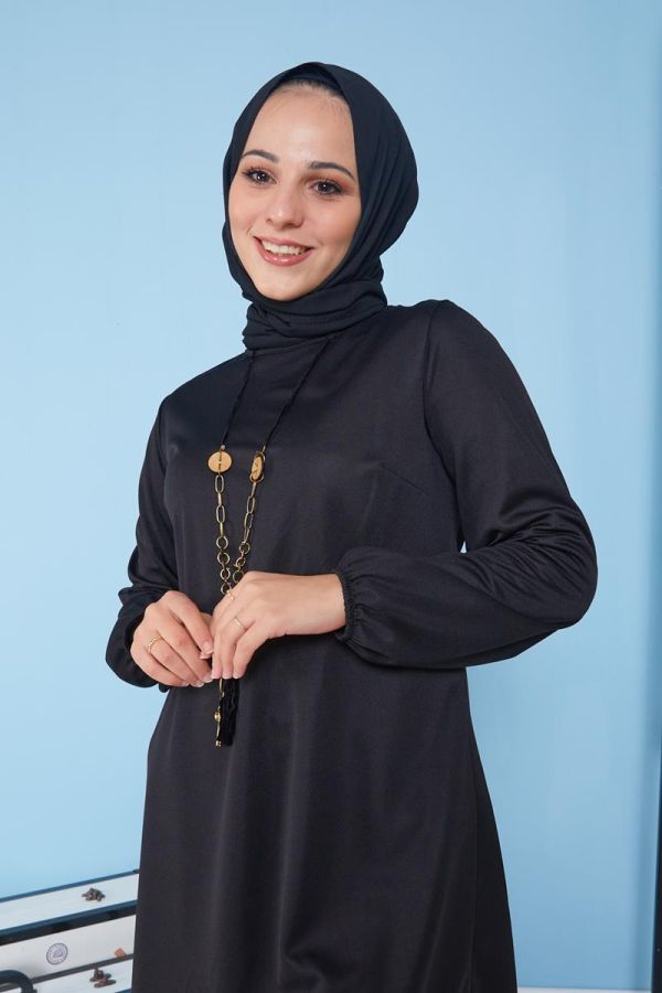 Kolyeli Tunik-3103 Siyah