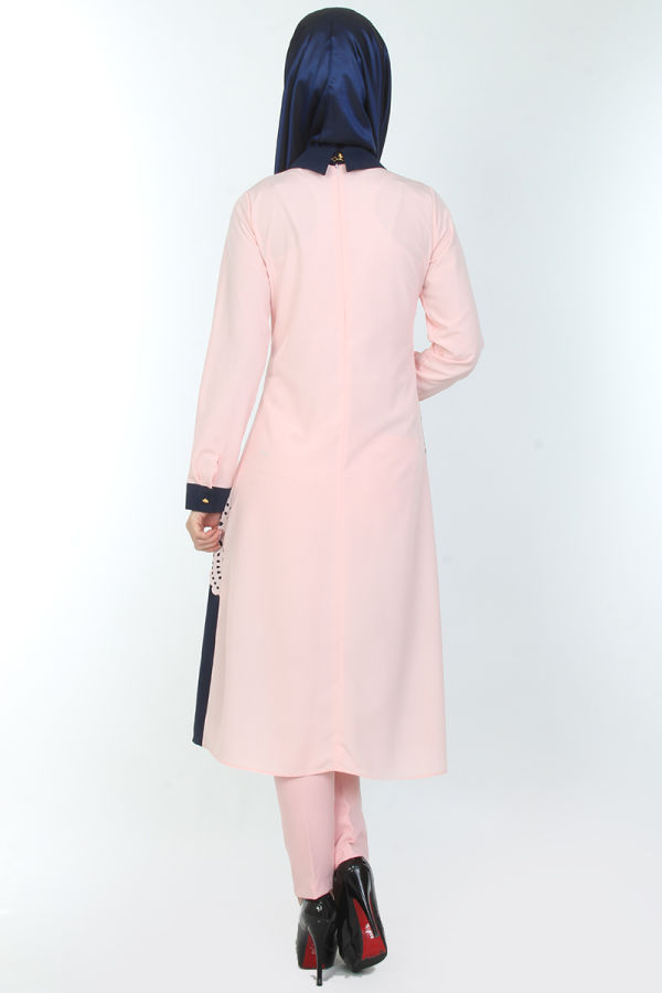 Lazer Kesim Kolyeli Tunik-Pudralaci2909