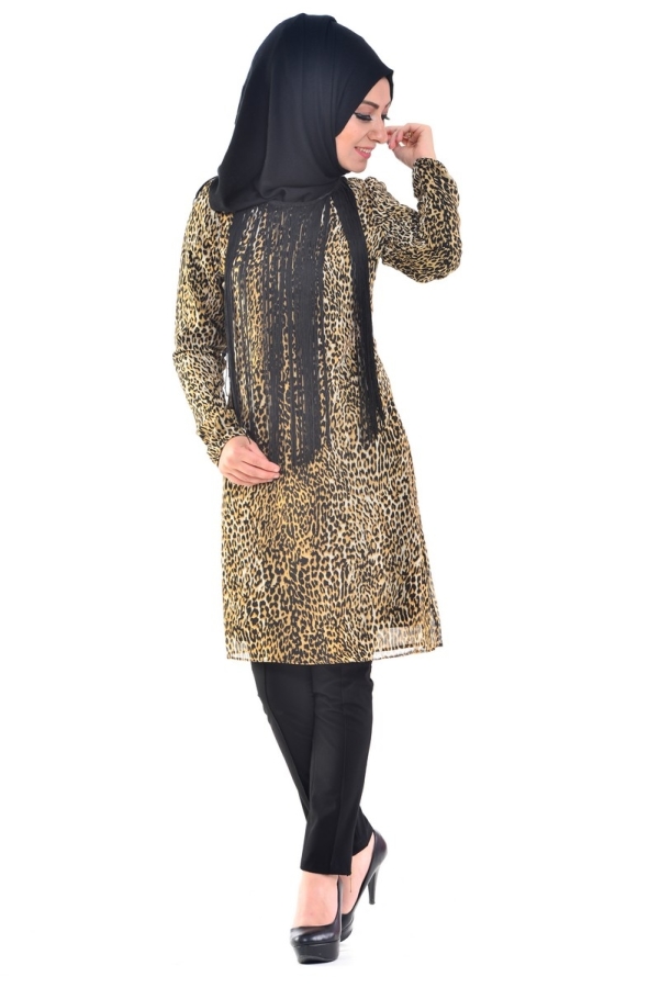 Leopar Desenli Tunik