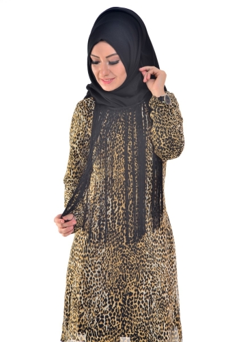 Leopar Desenli Tunik - Thumbnail