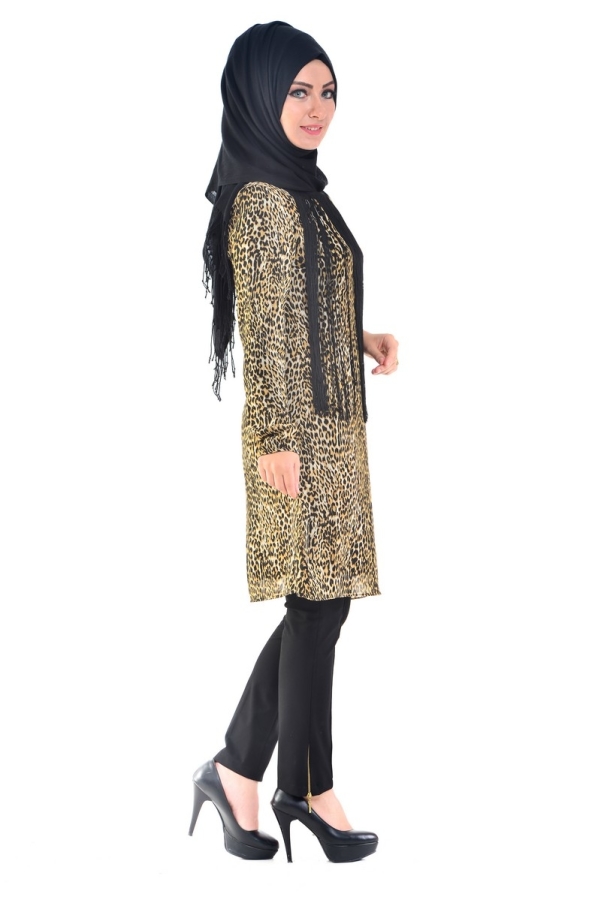 Leopar Desenli Tunik