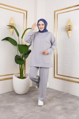 Modaebva - Modal İkili Takım-5061 Gri