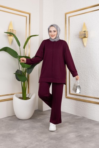 Modaebva - Modal İkili Takım-5061 Mürdüm