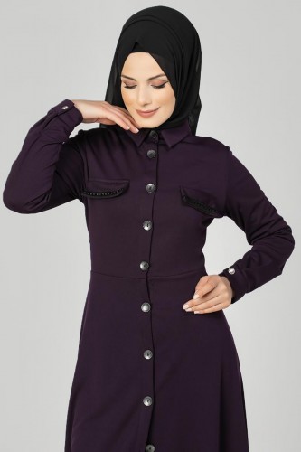 Onden Dugmeli Yazlik Ferace 2061 Mor Onden Dugmeli Yazlik Ferace 2061 Mor