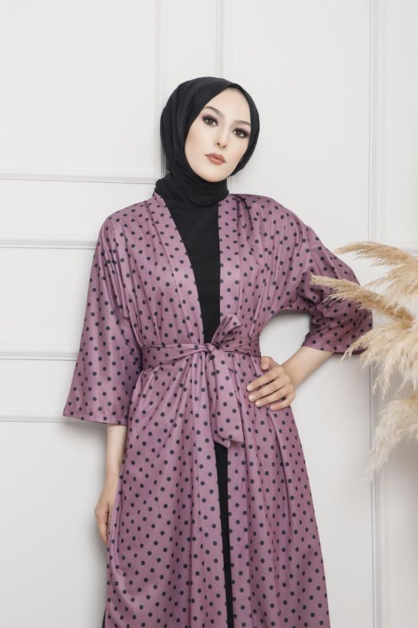 Puantiyeli Kimono-3636 Gülkurusu