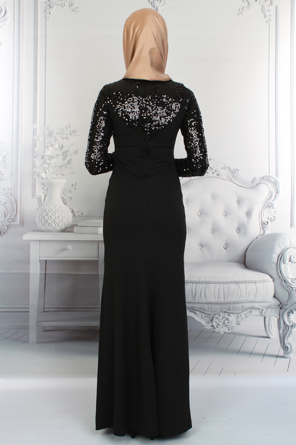 Pul Payet Detaylı Balık Model Abiye-0055