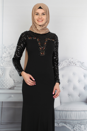 Pul Payet Detaylı Balık Model Abiye-0055 - Thumbnail