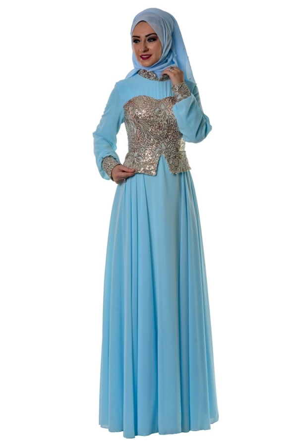 Pul Payet Şifon Abiye-7114