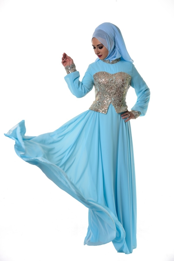 Pul Payet Şifon Abiye-7114
