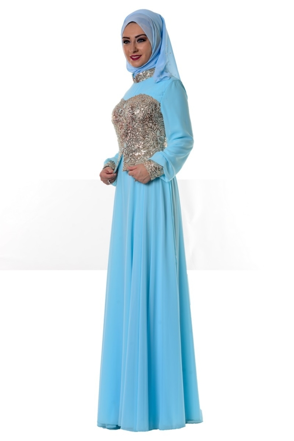 Pul Payet Şifon Abiye-7114