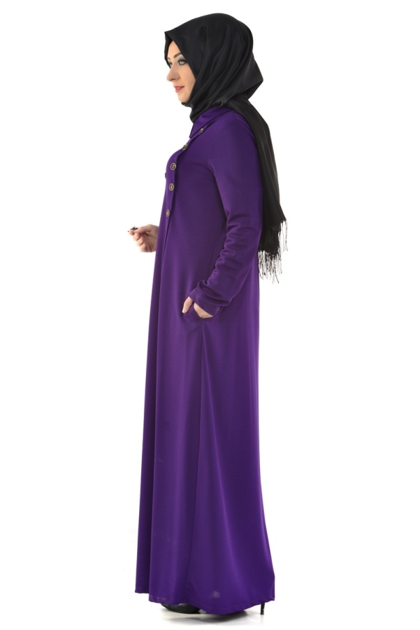 Rahat Ve Şık Spor Elbise Mor-4013