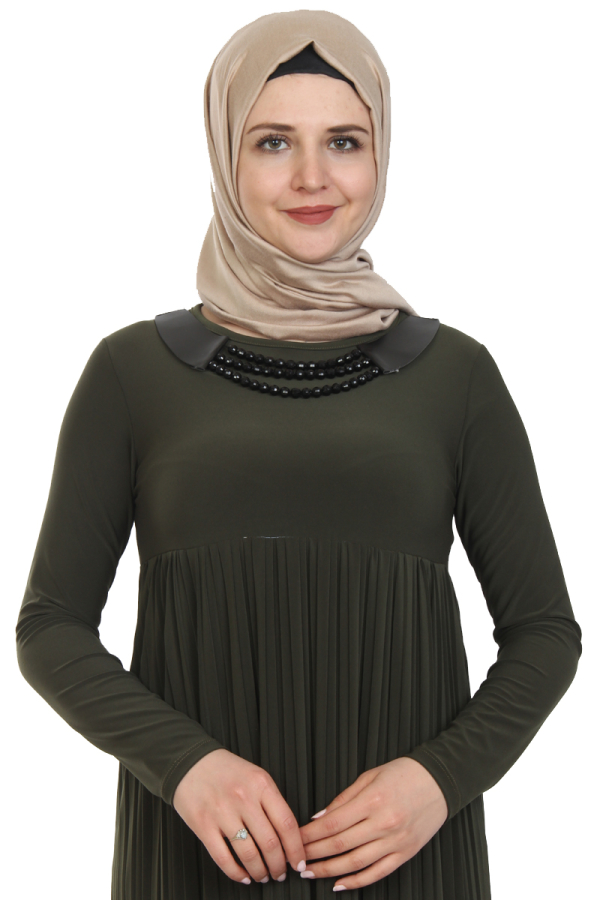 Sandy Kolyesi Yapışık elbise-Yeşil0512