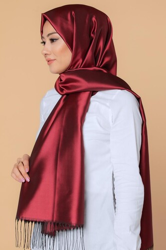 Modaebva - Senem Tafta Şal-1140 Bordo (1)