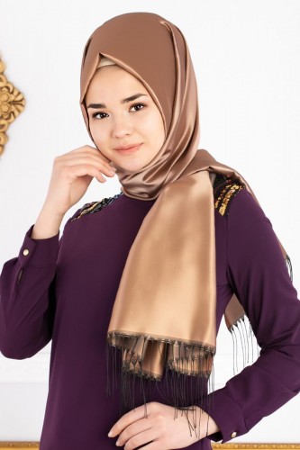 Modaebva - Senem Tafta Şal-1140 Bronz (1)