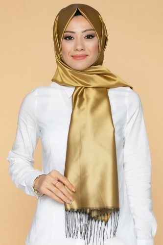 Modaebva - Senem Tafta Şal-1140 Gold