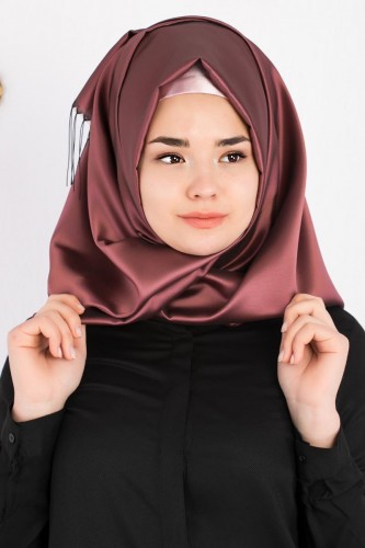 Modaebva - Senem Tafta Şal-1140 Kestane