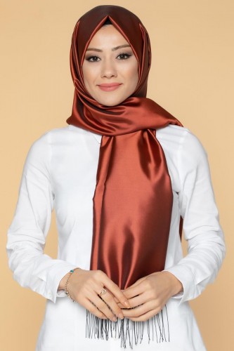 Modaebva - Senem Tafta Şal-1140 Kiremit (1)