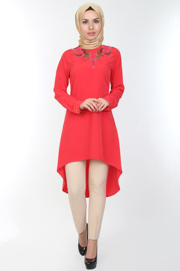 Serap Nakışlı Tunik-0534 narçiçeği