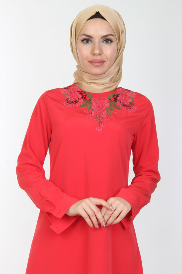 Serap Nakışlı Tunik-0534 narçiçeği